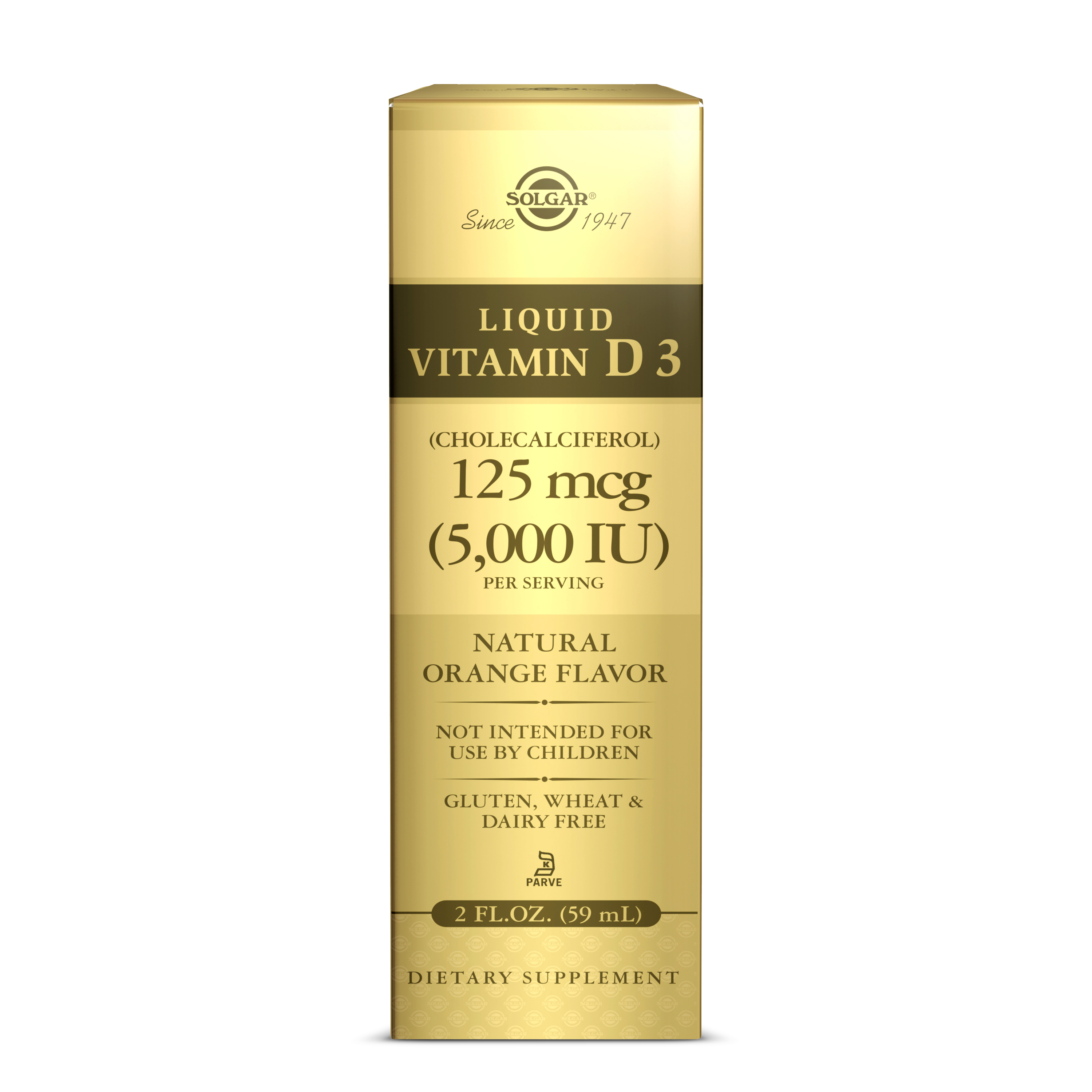 Solgar, Liquid Vitamin D3 (Cholecalciferol) 125 mcg (5,000 IU
