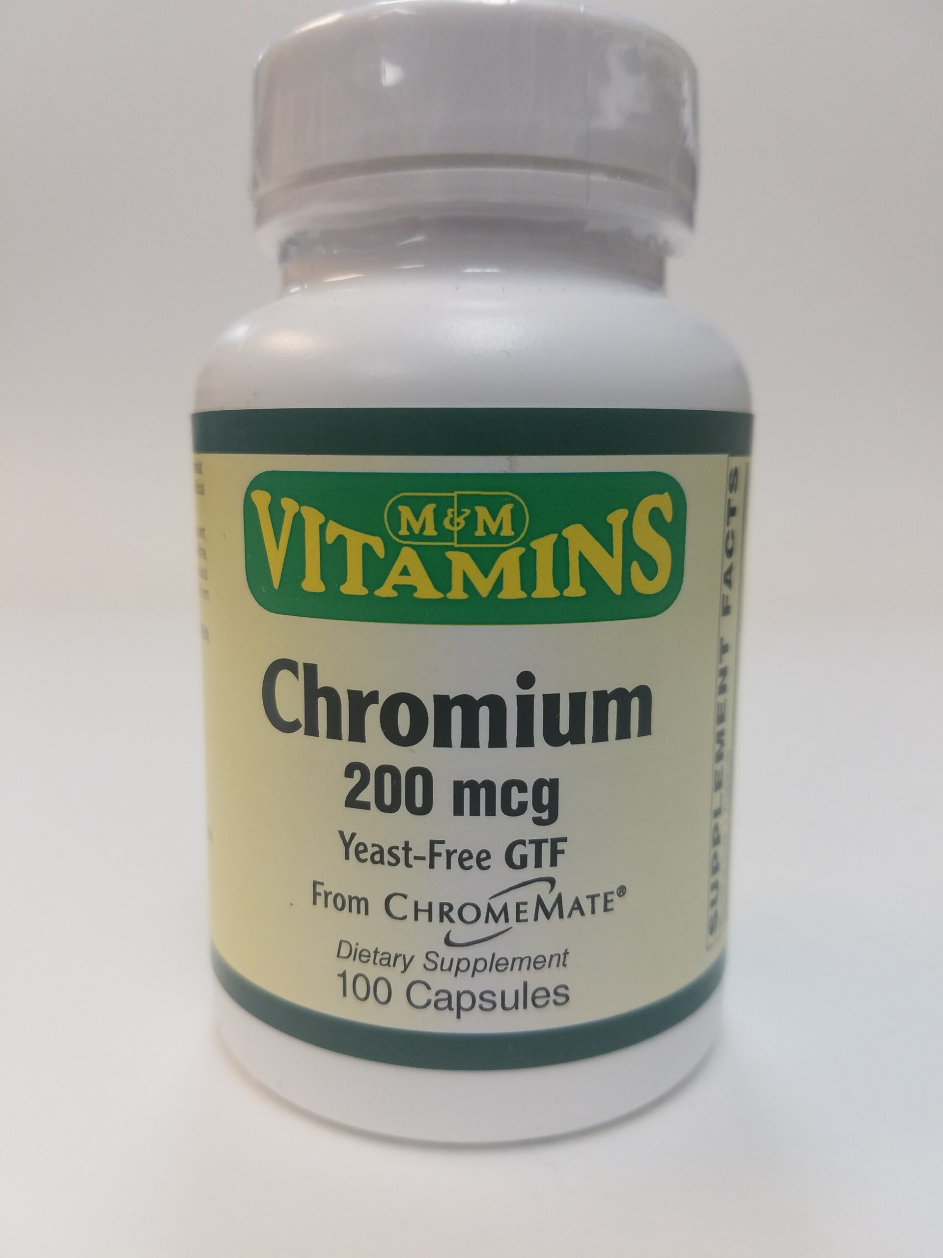 M&M Vitamins Brand, CHROMIUM 200 MCG 100 CAP M and M Vitamins, LLC