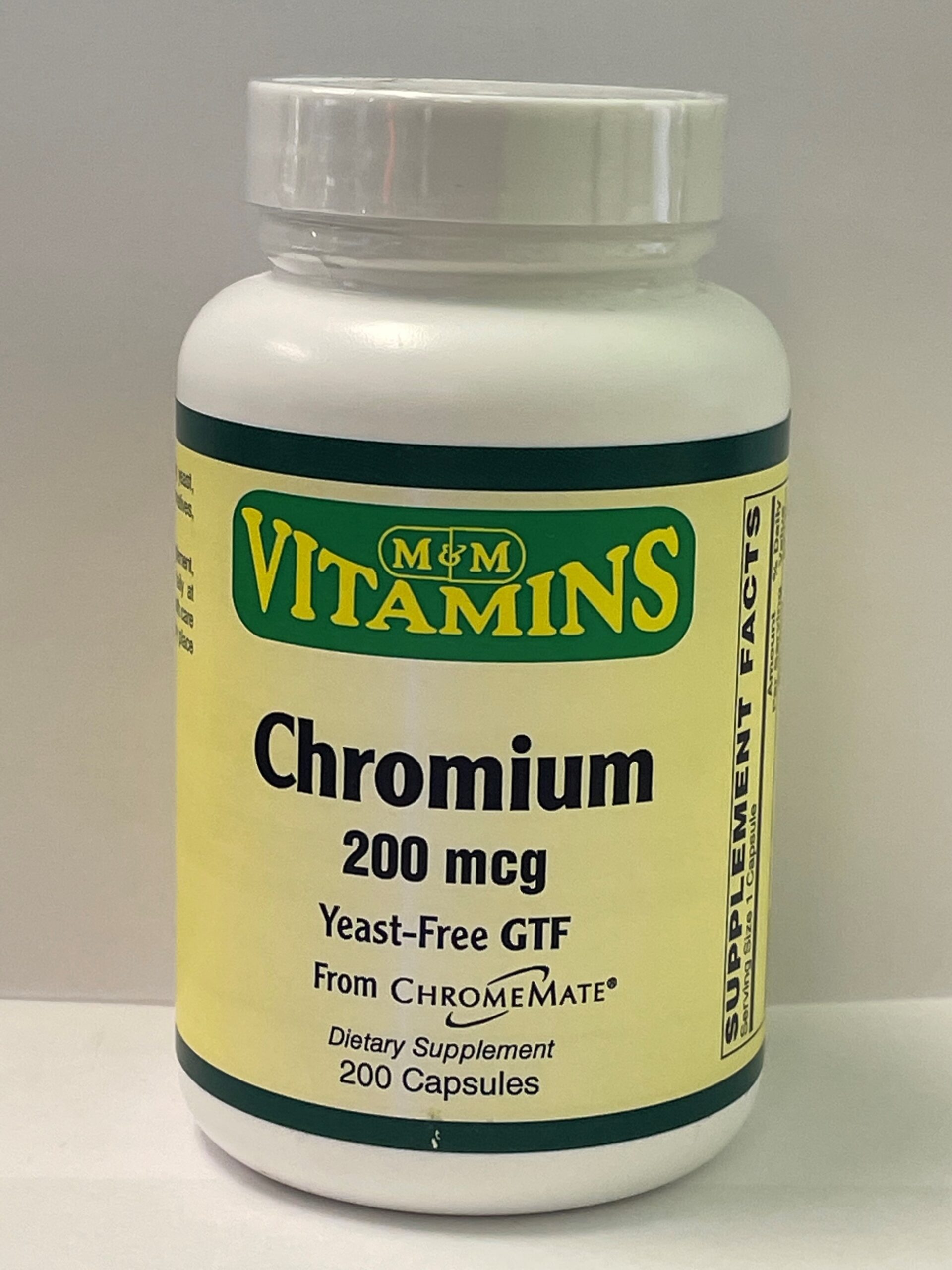 M&M Vitamins Brand, CHROMIUM 200 MCG 200 CAP M and M Vitamins, LLC