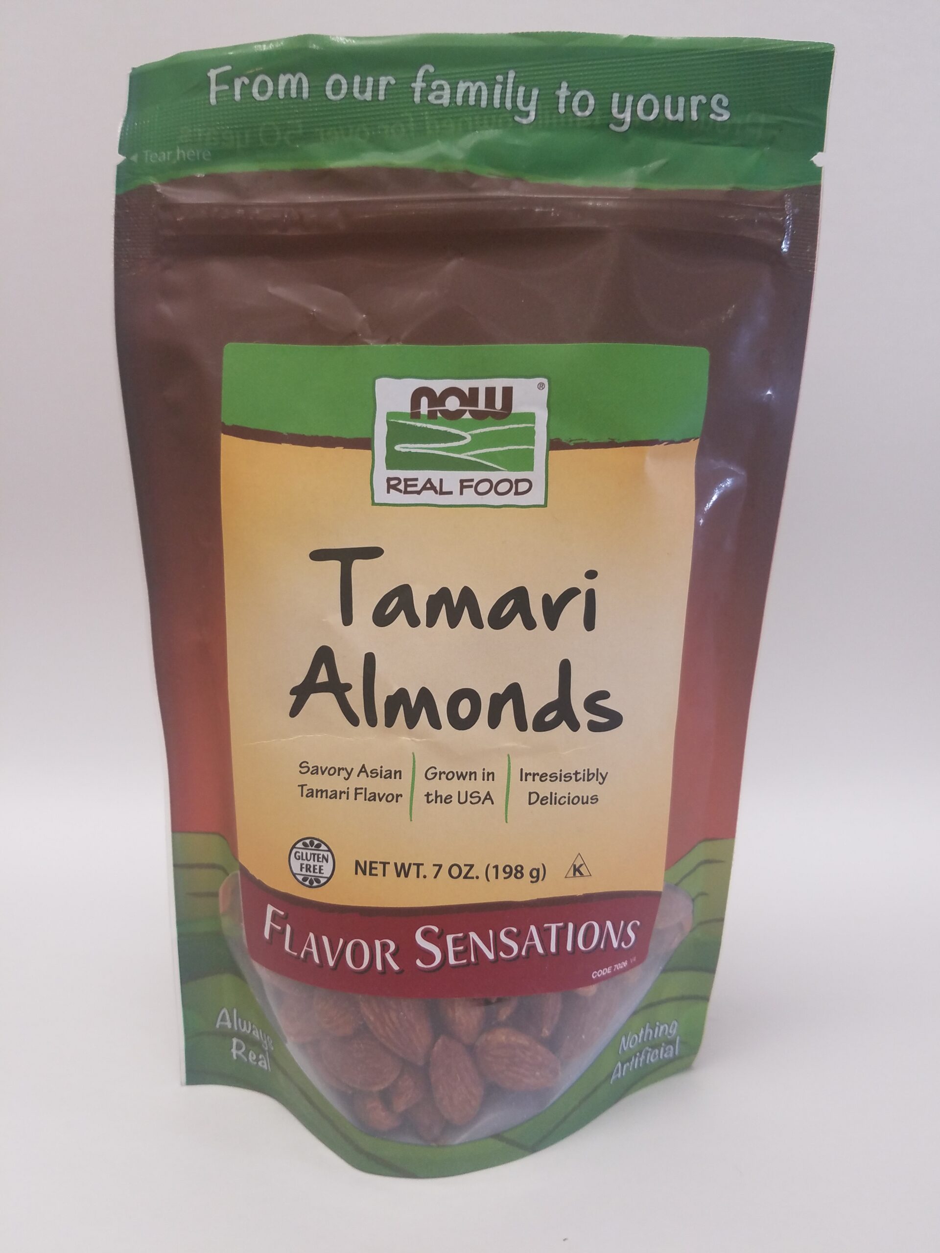 Now Foods, Tamari Almonds 7 Ounce M and M Vitamins, LLC